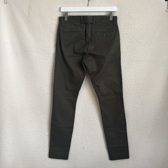 J Crew 250 skinny-fit pant in stretch Chino Men’s 28 x 32 Olive Green - Picture 2 of 11